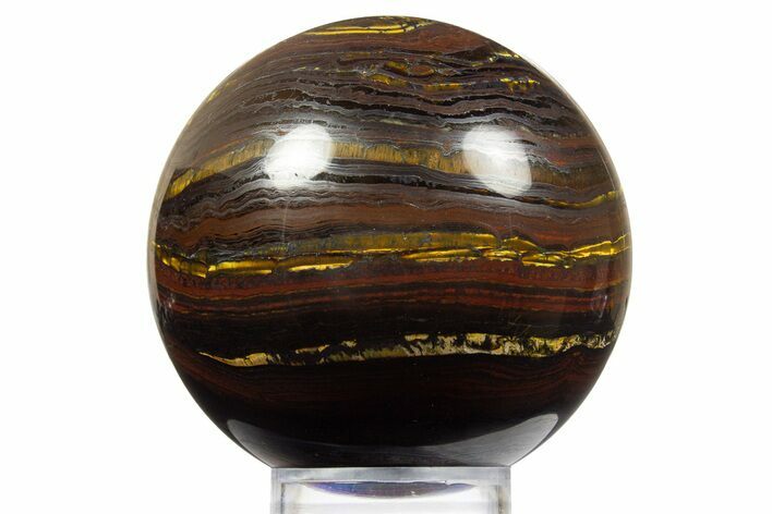 Polished Tiger Iron Stromatolite Sphere - Billion Years #316245